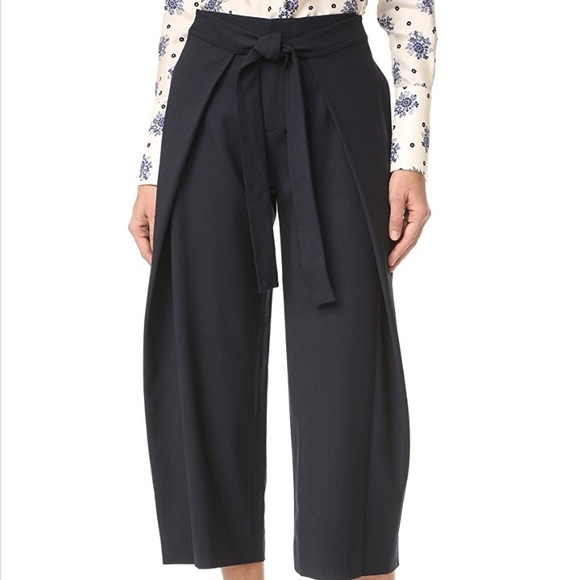 Club Monaco Pants - Wide-Leg Tie Trousers